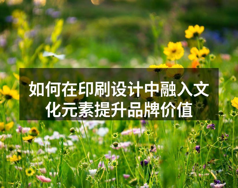 印刷设计中融入文化元素的示例